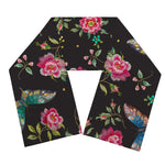 Butterfly And Flower Pattern Print Scarf