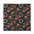 Butterfly And Flower Pattern Print Silk Bandana