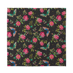 Butterfly And Flower Pattern Print Silk Bandana