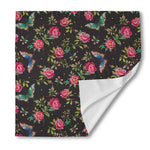 Butterfly And Flower Pattern Print Silk Bandana