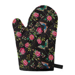 Butterfly And Flower Pattern Print Single Oven Mitt