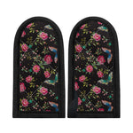 Butterfly And Flower Pattern Print Skillet Handle Cover