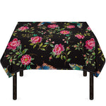Butterfly And Flower Pattern Print Tablecloth