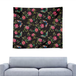 Butterfly And Flower Pattern Print Tapestry