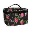 Butterfly And Flower Pattern Print Travel Makeup Bag