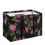Butterfly And Flower Pattern Print Utility Tote Bag