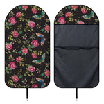 Butterfly And Flower Pattern Print Waterproof Car Seat Cover