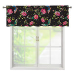 Butterfly And Flower Pattern Print Window Valance