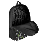 Cactus And Llama Pattern Print 17 Inch Backpack