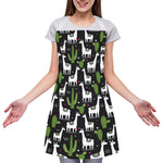 Cactus And Llama Pattern Print Adjustable Apron