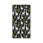 Cactus And Llama Pattern Print Baby Crib Sheet