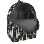Cactus And Llama Pattern Print Backpack