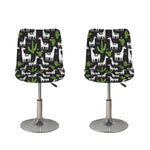 Cactus And Llama Pattern Print Bar Stool Covers