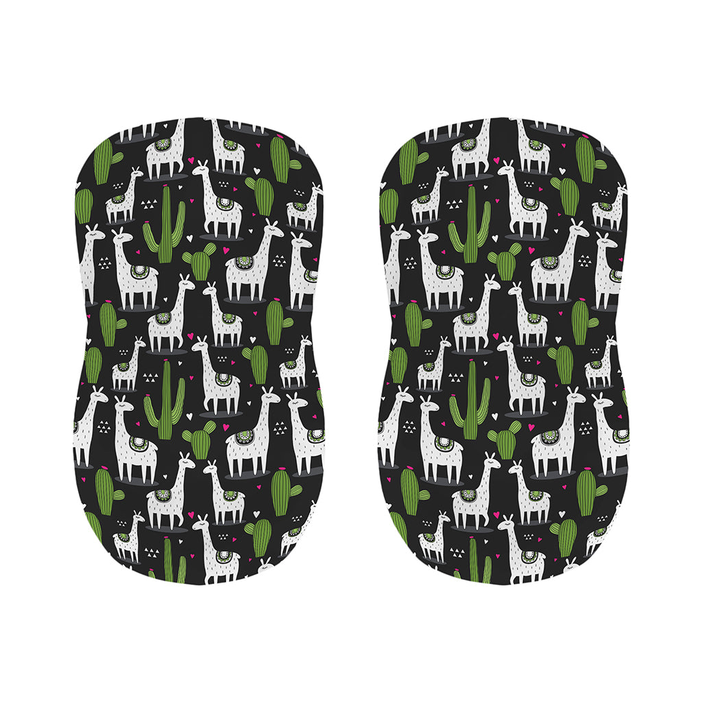 Cactus And Llama Pattern Print Bar Stool Covers