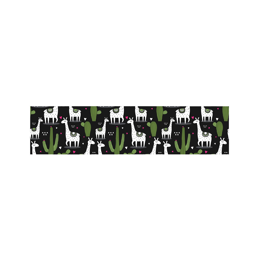 Cactus And Llama Pattern Print Bed Runner