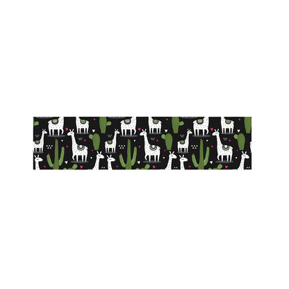 Cactus And Llama Pattern Print Bed Runner