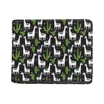 Cactus And Llama Pattern Print Bifold Wallet