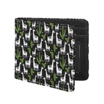 Cactus And Llama Pattern Print Bifold Wallet