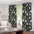 Cactus And Llama Pattern Print Dimout Grommet Curtains