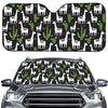 Cactus And Llama Pattern Print Car Windshield Sun Shade