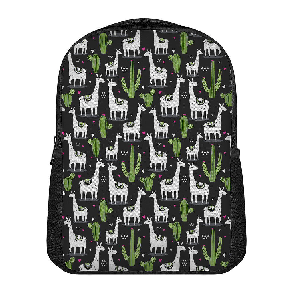 Cactus And Llama Pattern Print Casual Backpack