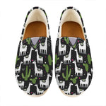 Cactus And Llama Pattern Print Casual Shoes