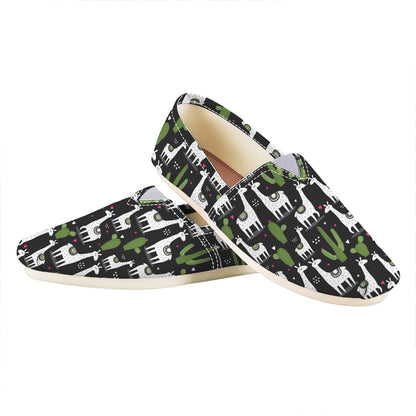 Cactus And Llama Pattern Print Casual Shoes