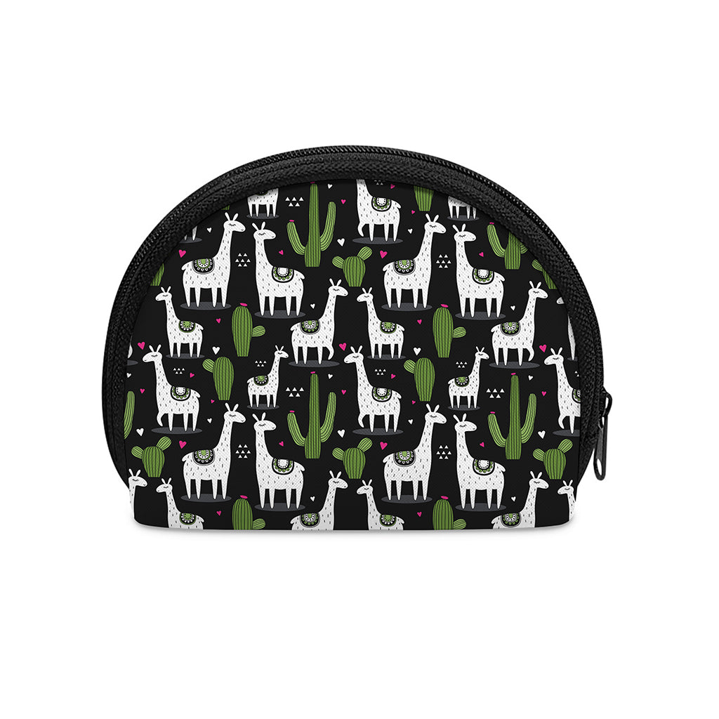 Cactus And Llama Pattern Print Coin Purse