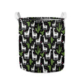 Cactus And Llama Pattern Print Collapsible Laundry Basket