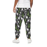 Cactus And Llama Pattern Print Cotton Pants