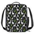 Cactus And Llama Pattern Print Crossbody Lunch Bag
