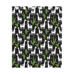 Cactus And Llama Pattern Print Curtain