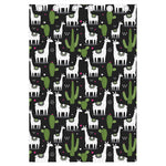 Cactus And Llama Pattern Print Curtain