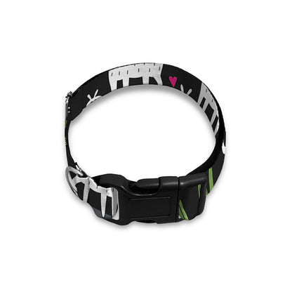 Cactus And Llama Pattern Print Dog Collar