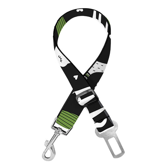 Cactus And Llama Pattern Print Dog Seat Belt