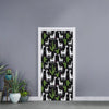 Cactus And Llama Pattern Print Door Sticker