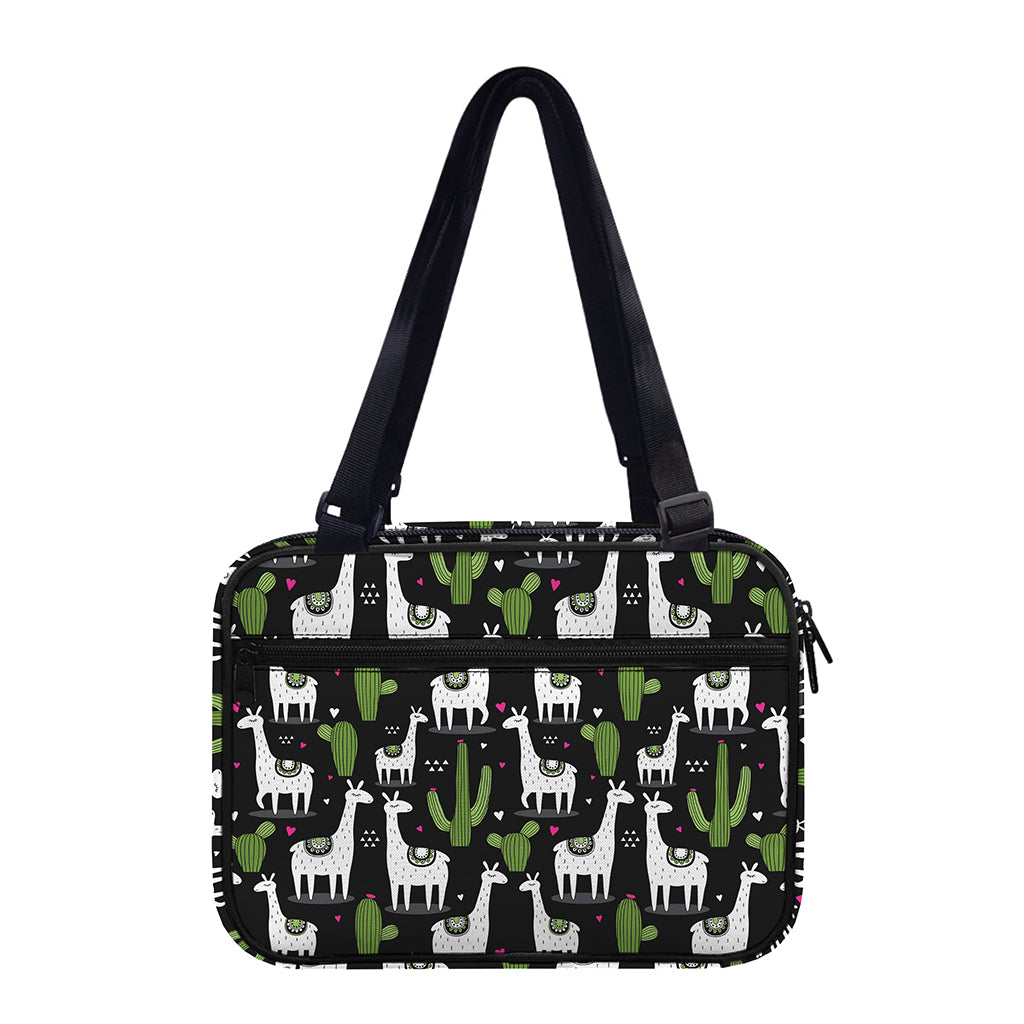 Cactus And Llama Pattern Print Double Strap Bible Bag
