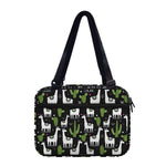 Cactus And Llama Pattern Print Double Strap Bible Bag