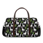 Cactus And Llama Pattern Print Duffle Bag