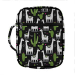 Cactus And Llama Pattern Print Front Pocket Bible Bag