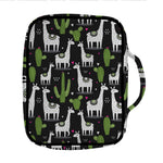 Cactus And Llama Pattern Print Front Pocket Bible Bag