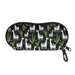 Cactus And Llama Pattern Print Glasses Case