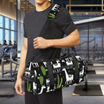 Cactus And Llama Pattern Print Gym Bag