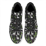 Cactus And Llama Pattern Print High Top Leather Sneakers