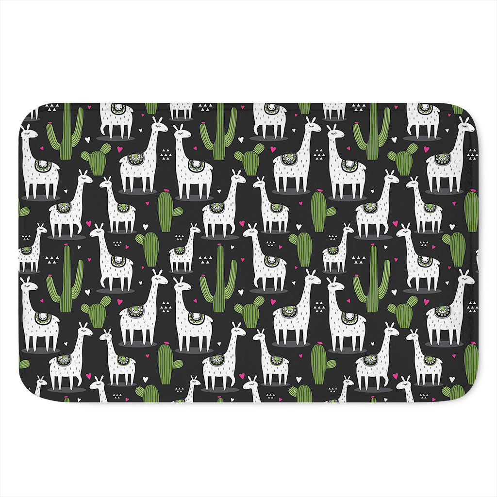 Cactus And Llama Pattern Print Indoor Door Mat