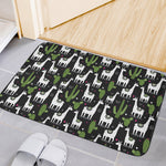 Cactus And Llama Pattern Print Indoor Door Mat