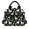 Cactus And Llama Pattern Print Insulated Lunch Bag