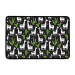 Cactus And Llama Pattern Print Kitchen Mat