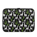 Cactus And Llama Pattern Print Laptop Sleeve