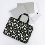 Cactus And Llama Pattern Print Laptop Sleeve With Handle